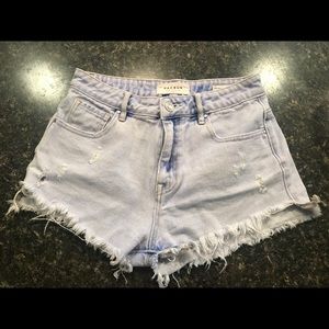 PacSun high waisted denim shorts